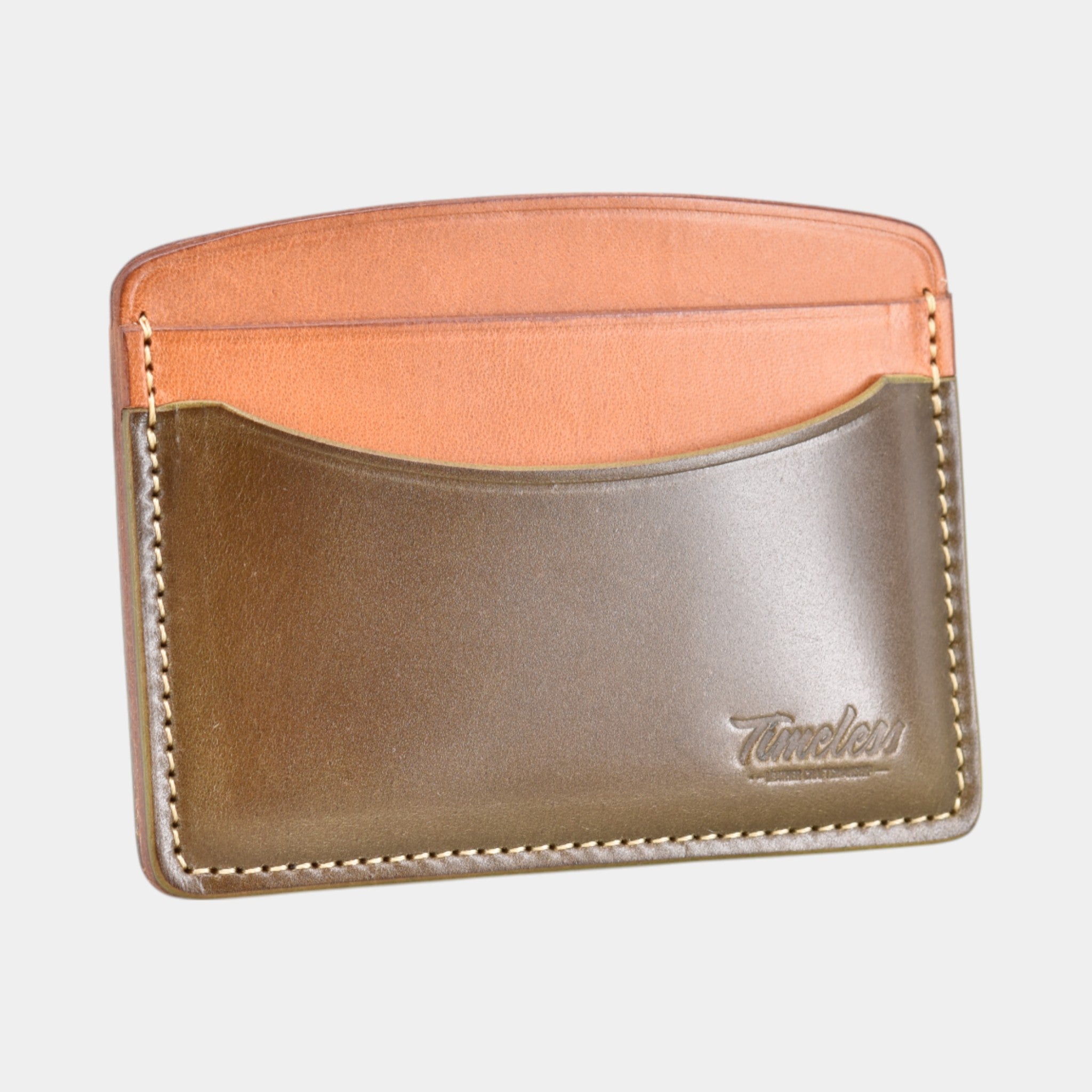 Leather card holder - for men - Shell Cordovan