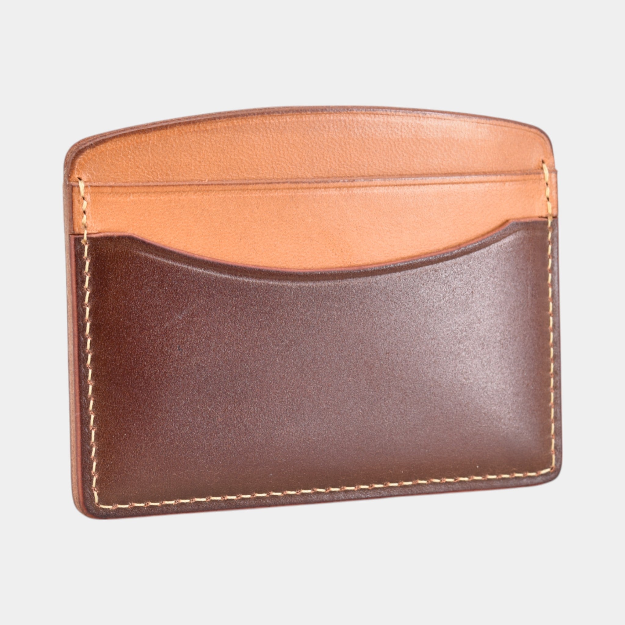 Leather card holder - for men - Shell Cordovan