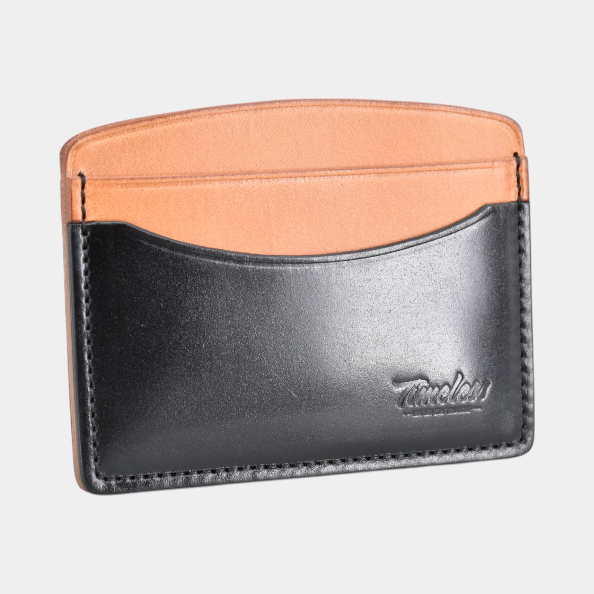 Leather card holder - for men - Shell Cordovan