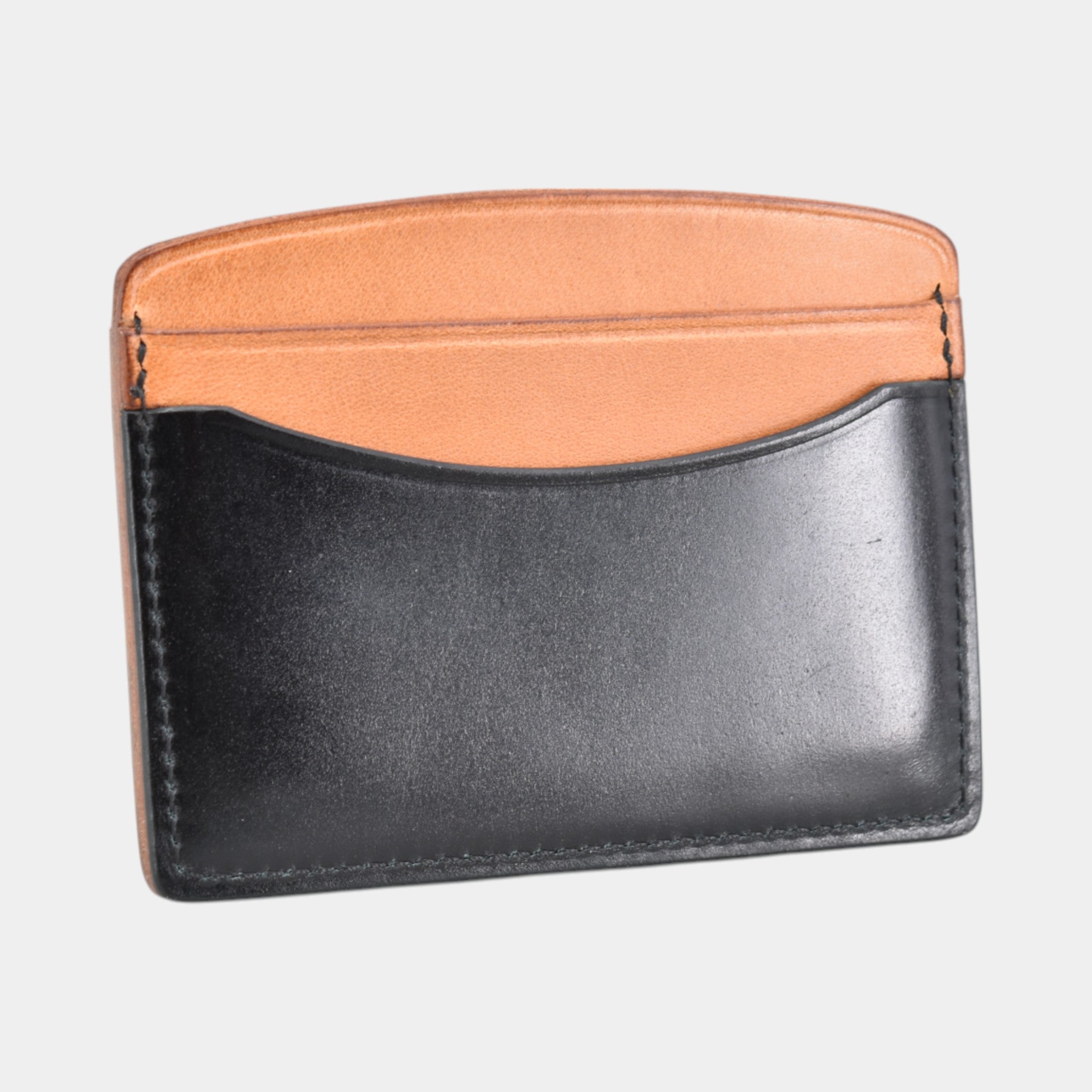 Leather card holder - for men - Shell Cordovan