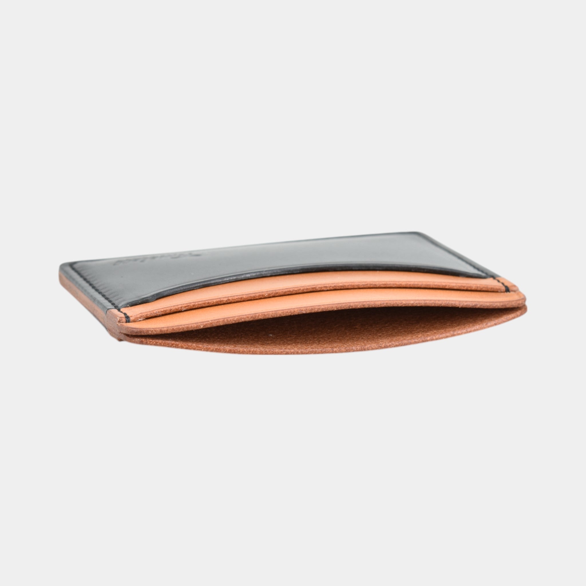 Leather card holder - for men - Shell Cordovan